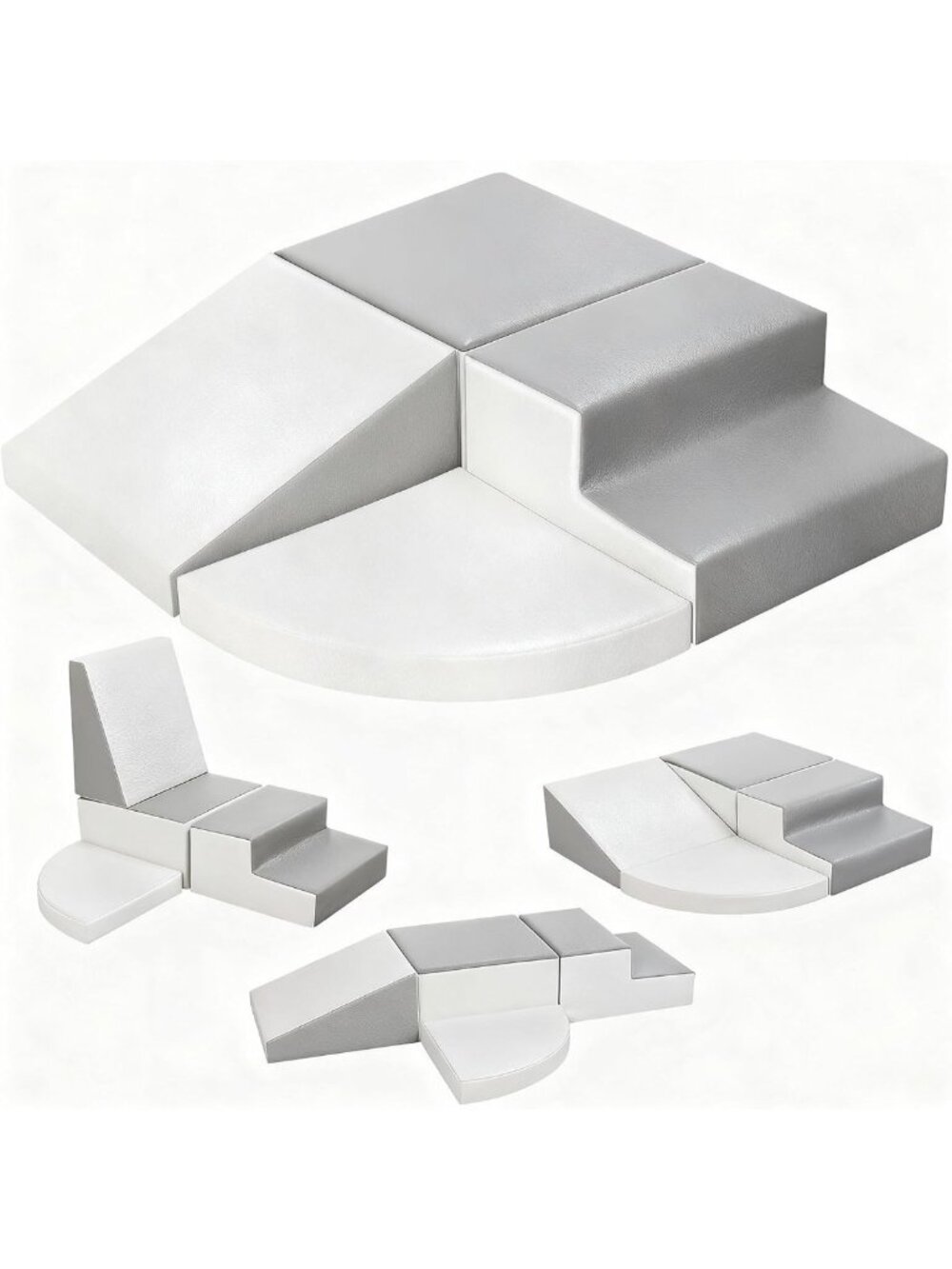 Soft Foam Climbing Blocks for Toddlers - Waterproof Indoor Outdoor Playset, 4